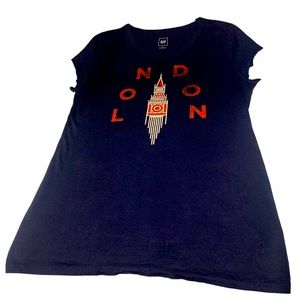 Gap London Graphic Tee Navy